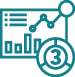 icon of a performance chart with graphs and dollar signs