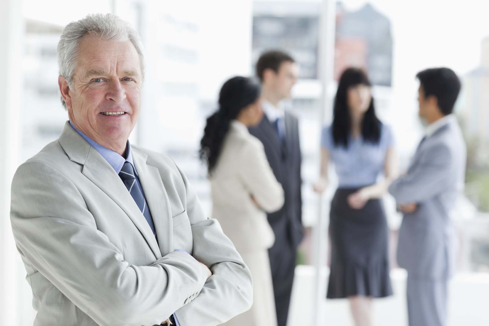mature business person smiling