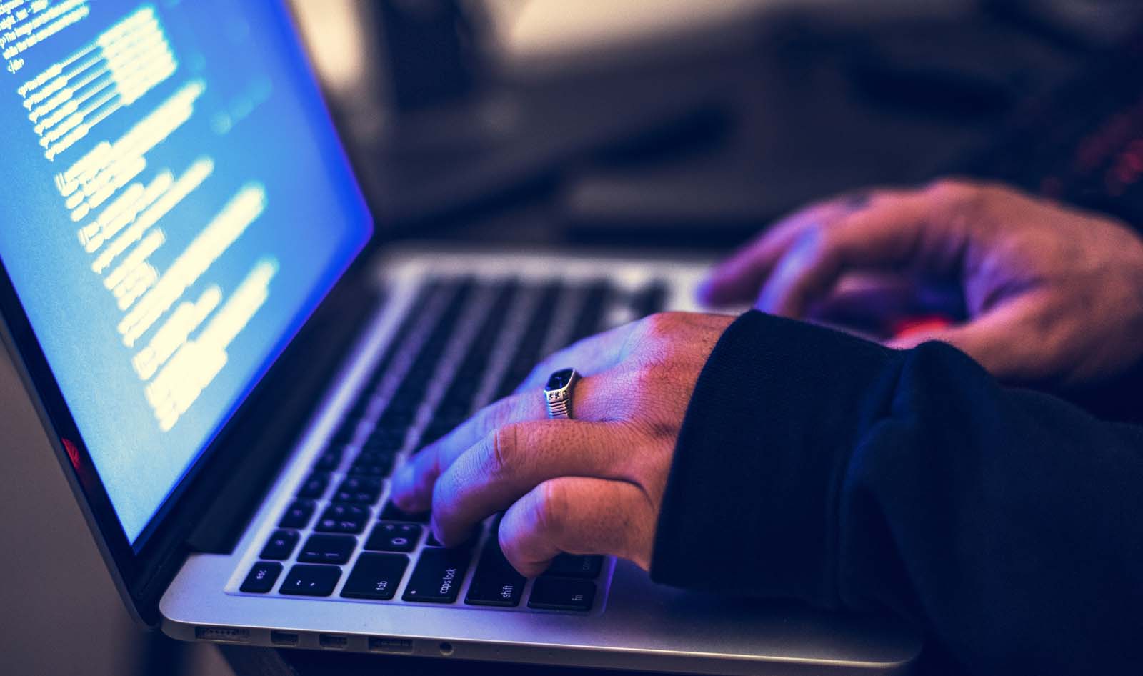 a person working on a laptop