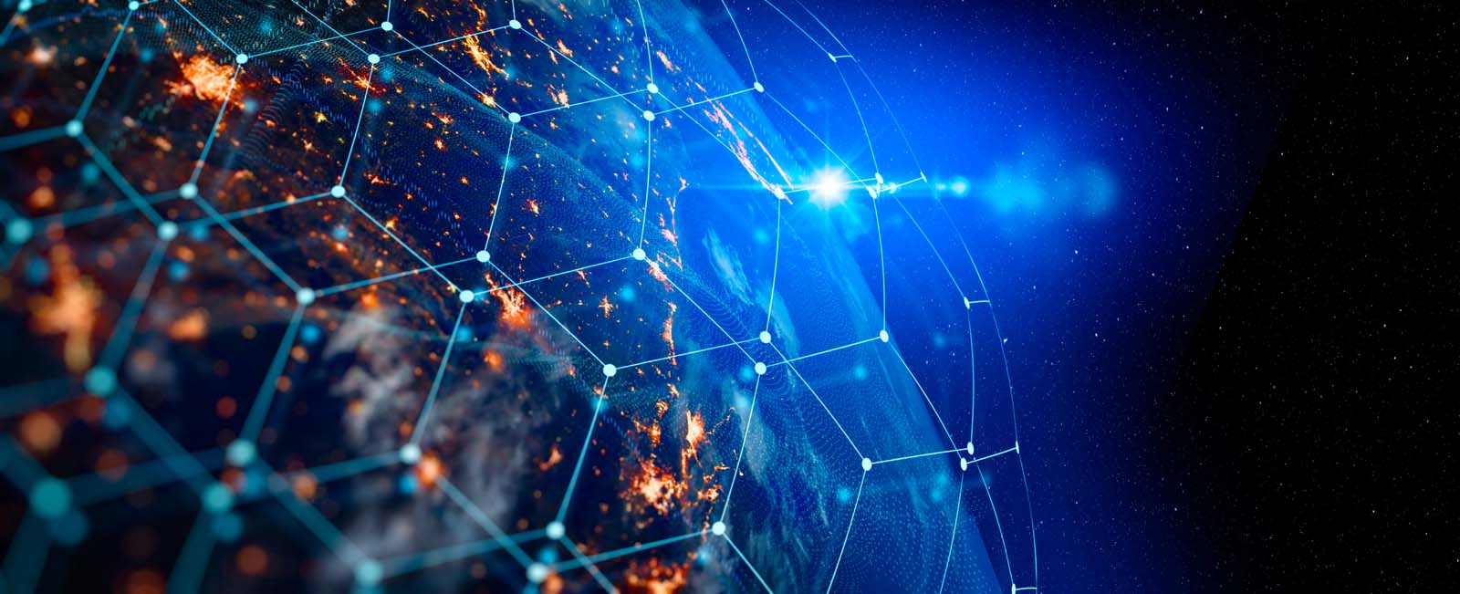 network of electricity around the globe