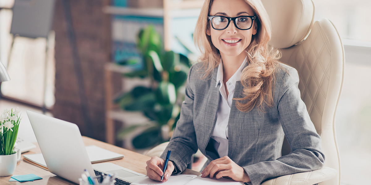 person working at a desk