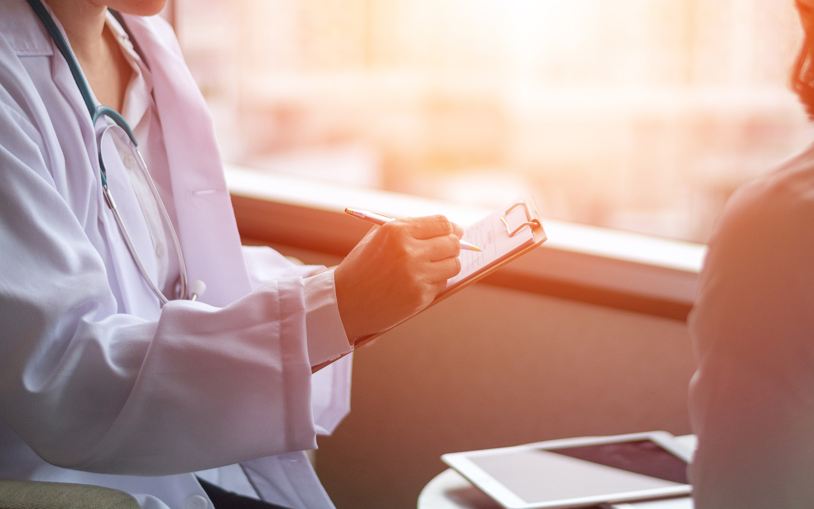 Doctor working with a patient