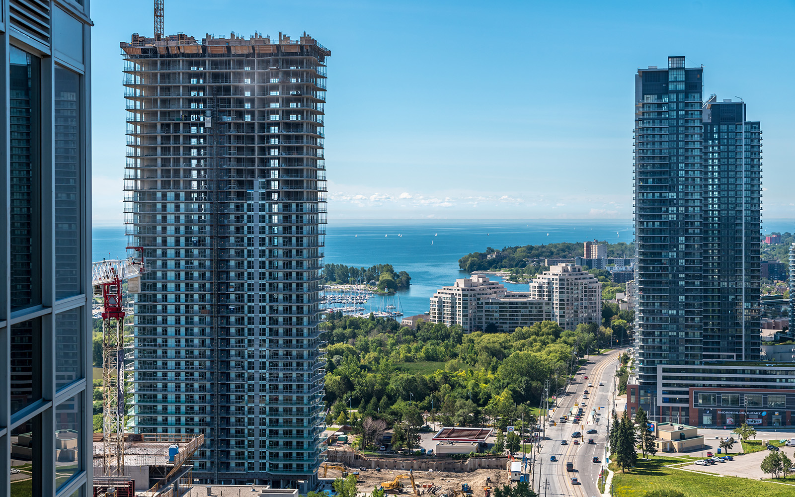 Buildings looking towards the ocean