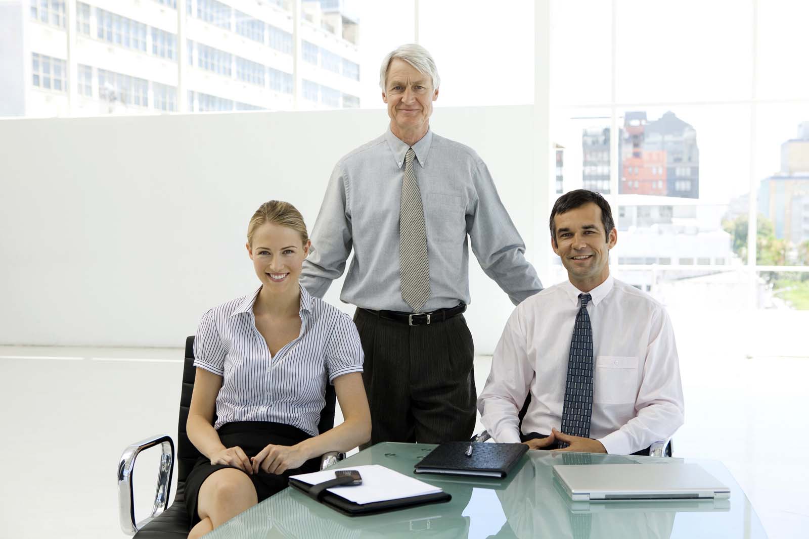 three people standing together