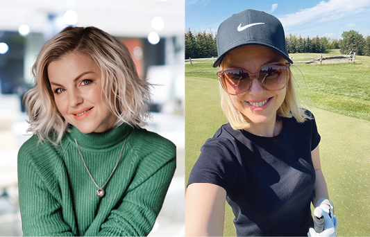 Headshots of Olha Ivleva.