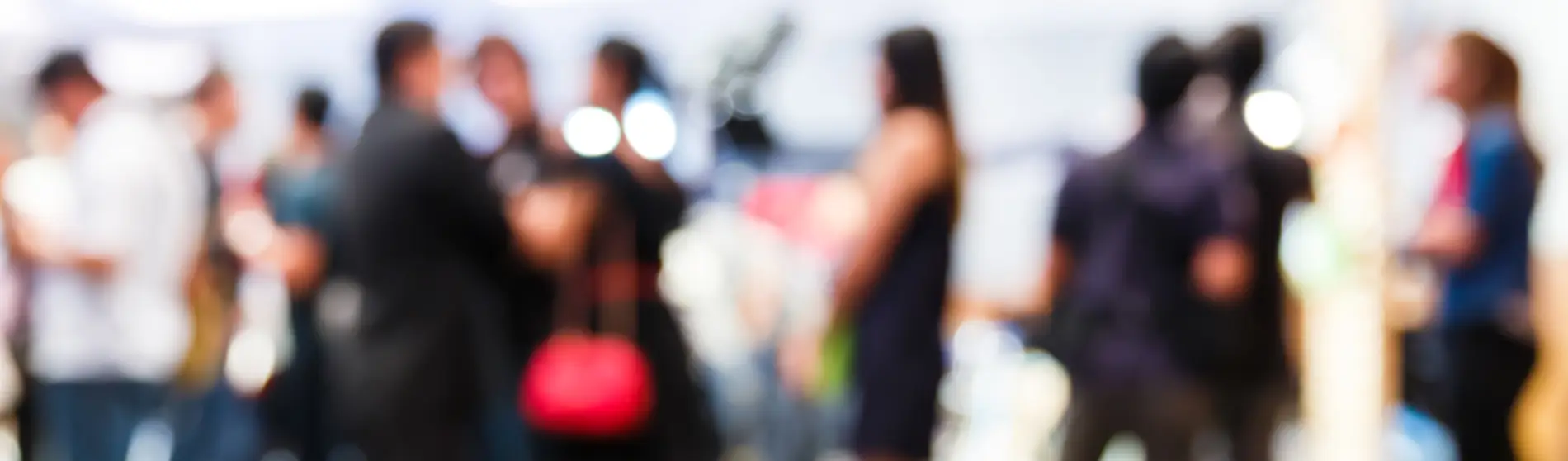 blurred people in press conference room business concept