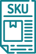 icon of a piece of paper with the word "SKU" on it