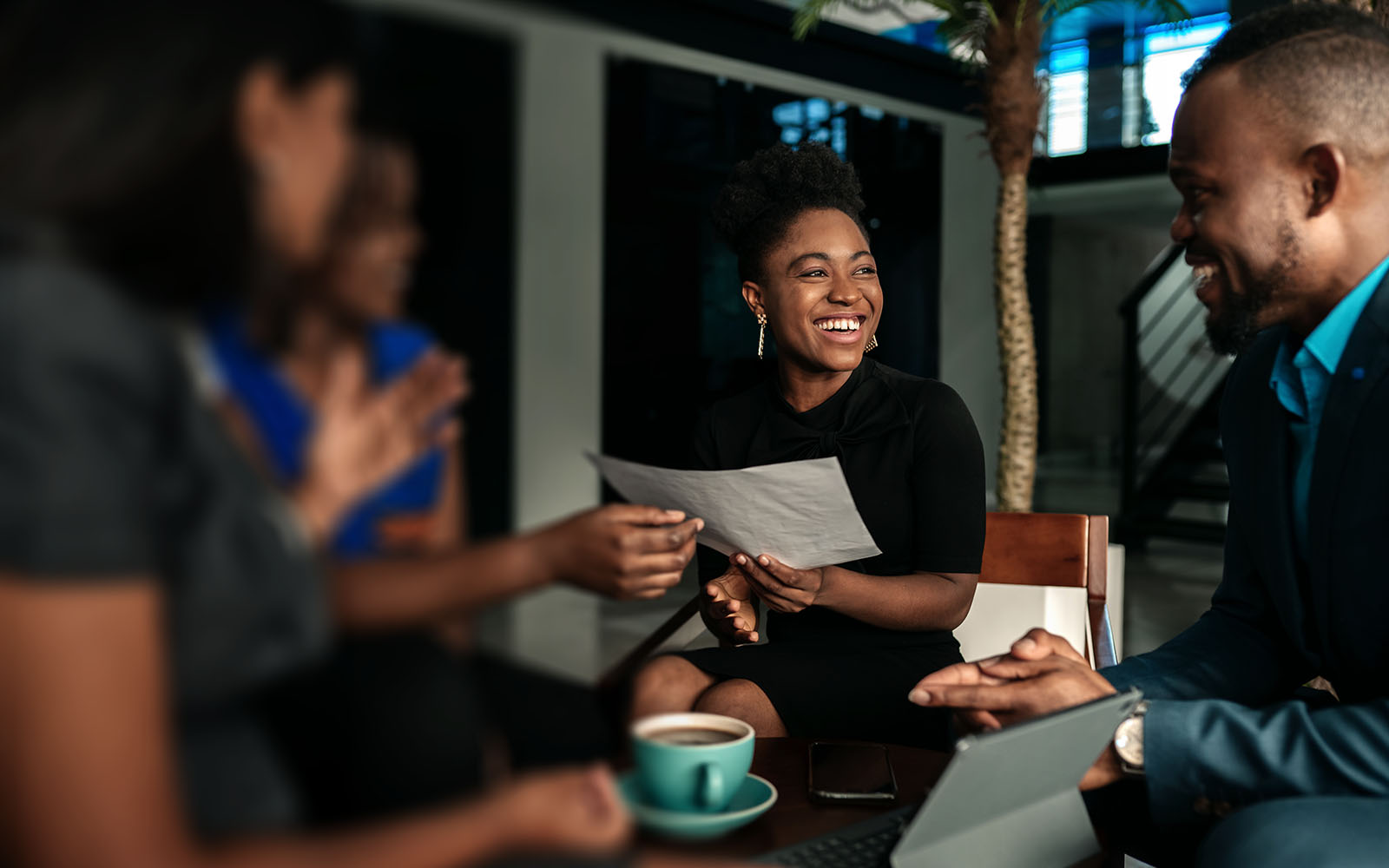 entrepreneurs having a casual business meeting