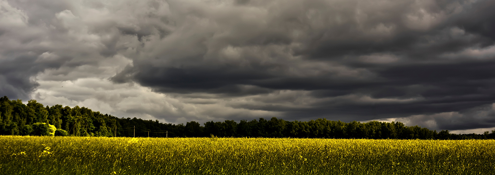 Landscape with cloudy sky