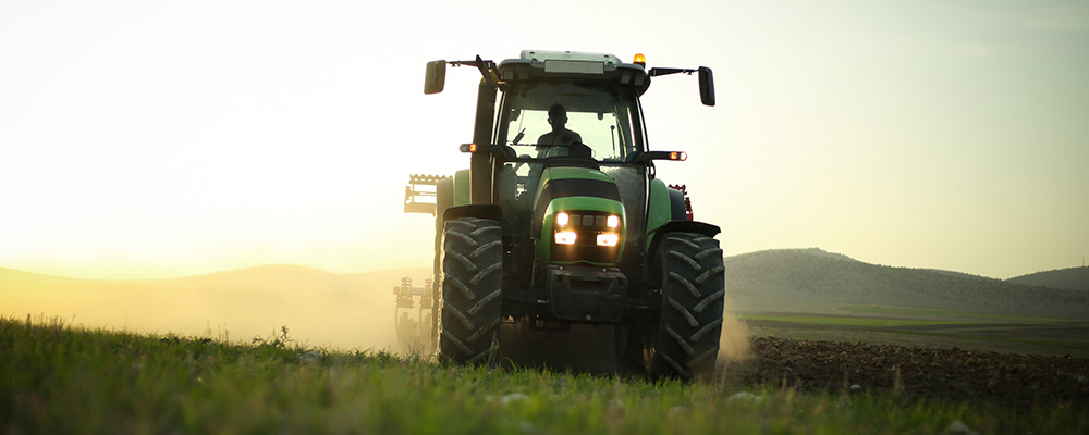 tractor in the field