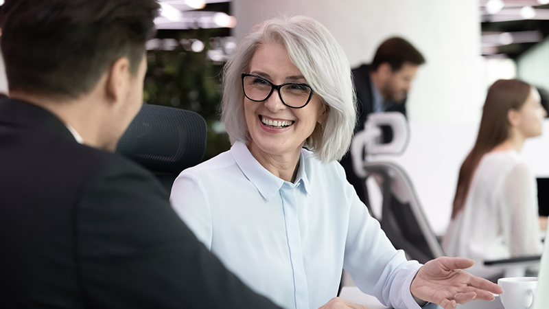 Woman smiling