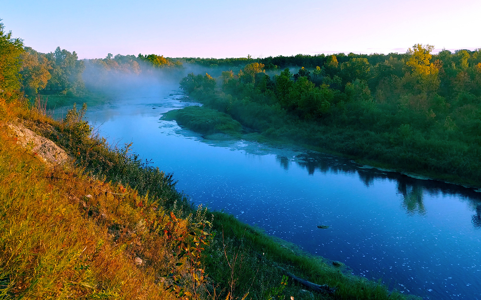 Greenery and river landscape