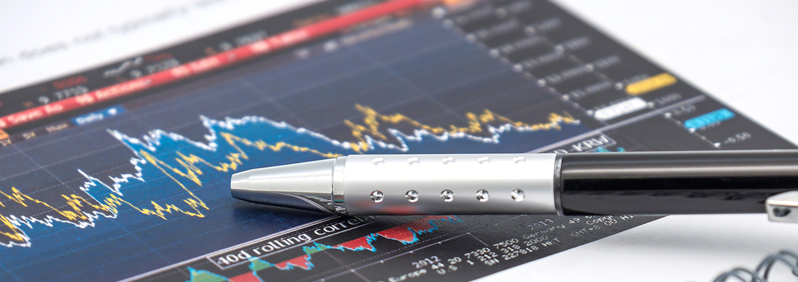 graph with economic information and business news