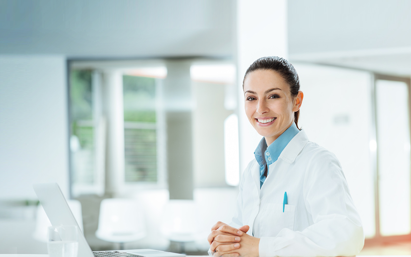 Business professional working at her desk