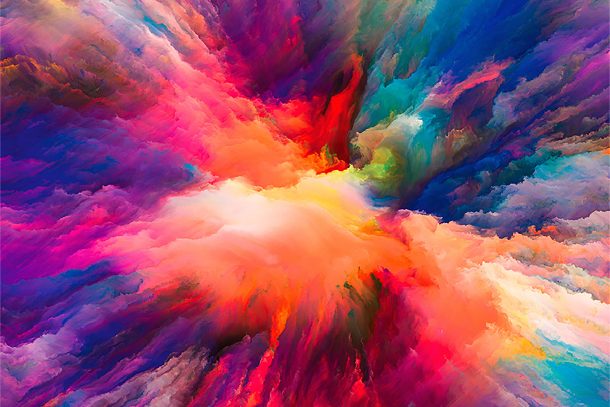 Abstract colour explosion