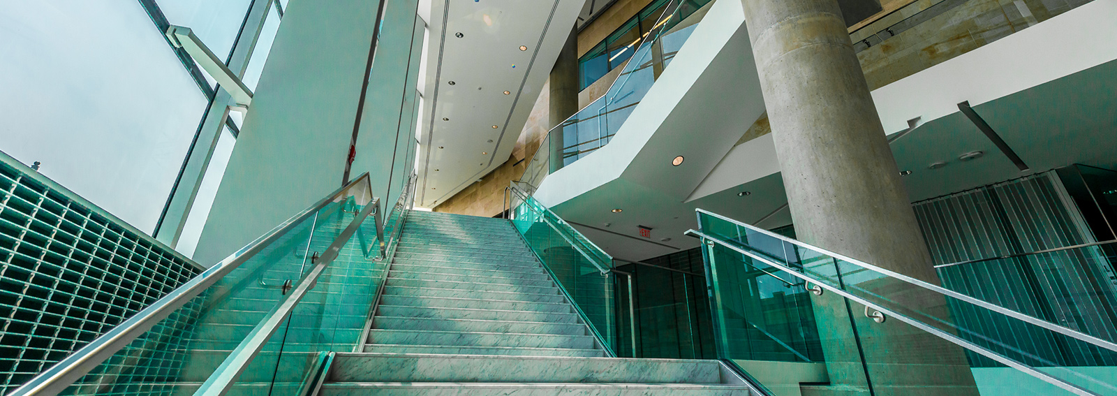 Stairway in an office building.