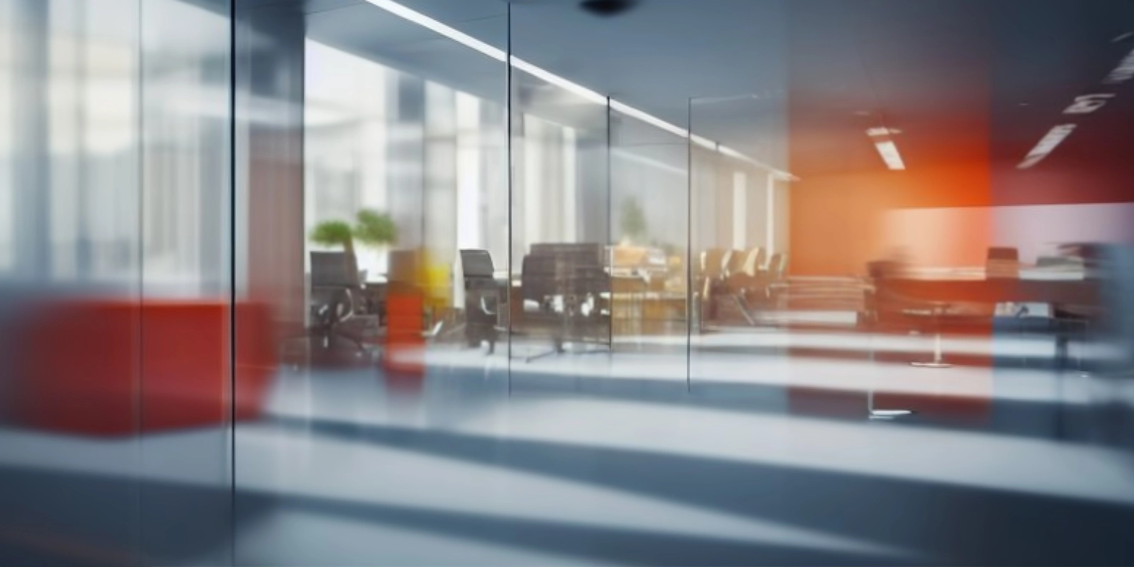 abstract interior of a modern office building