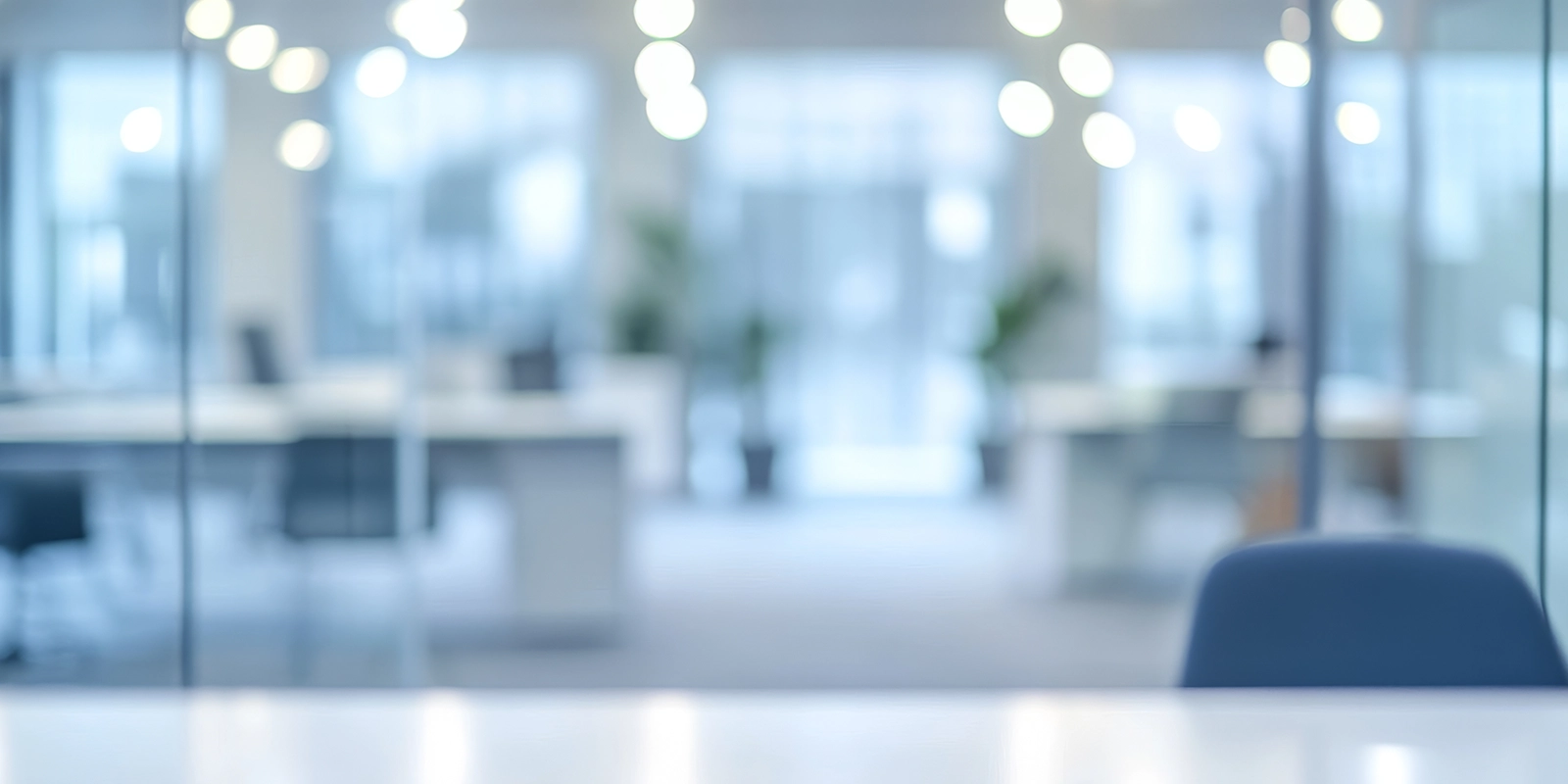 Blurred view of commercial office