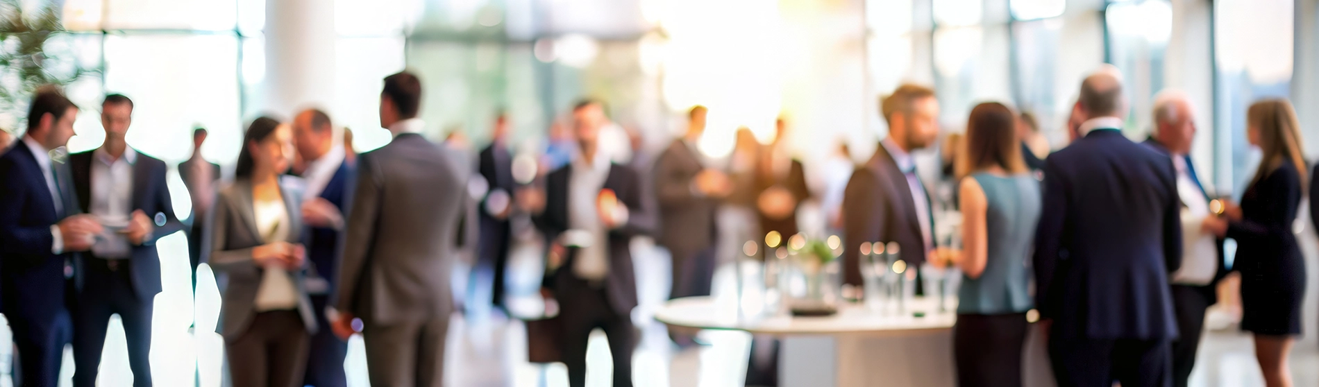 People networking at a business event