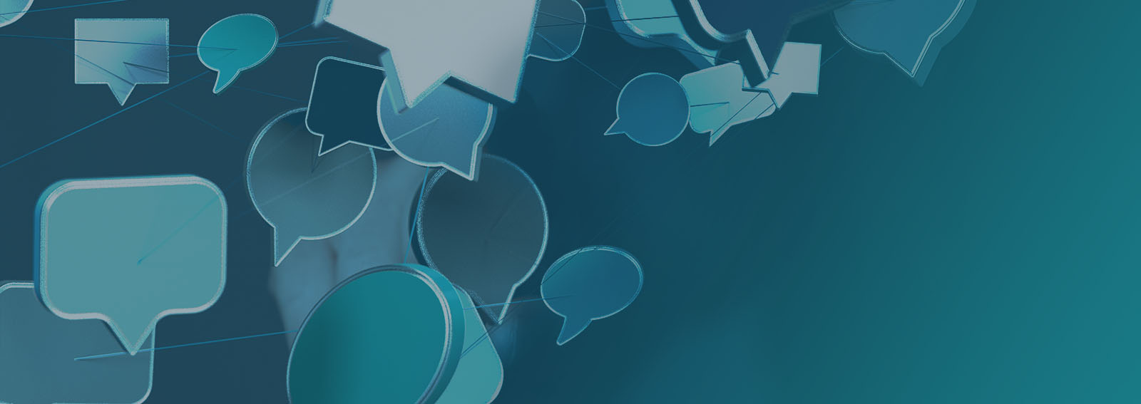 Abstract Speech bubbles on a blue background