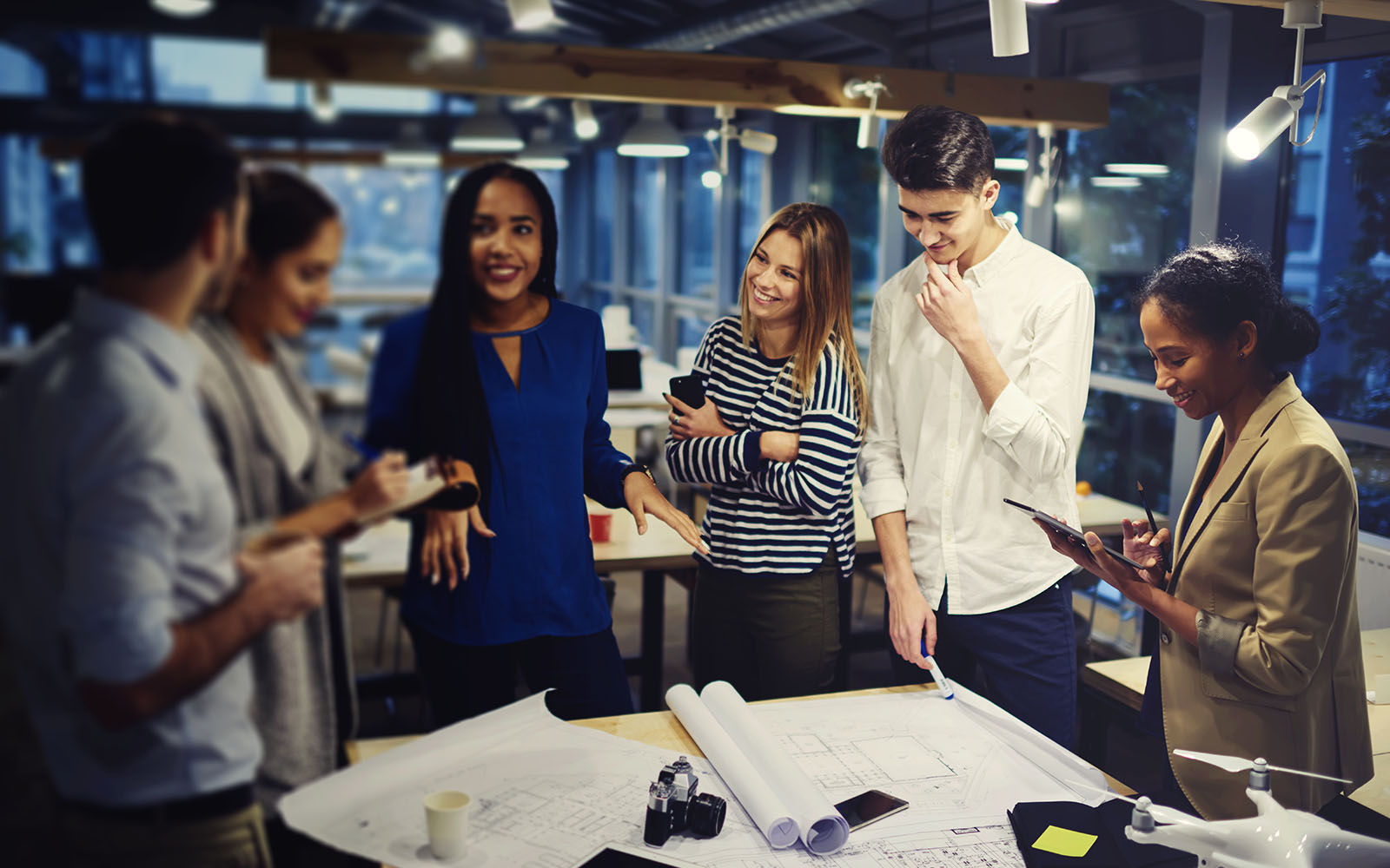 diverse team having a meeting