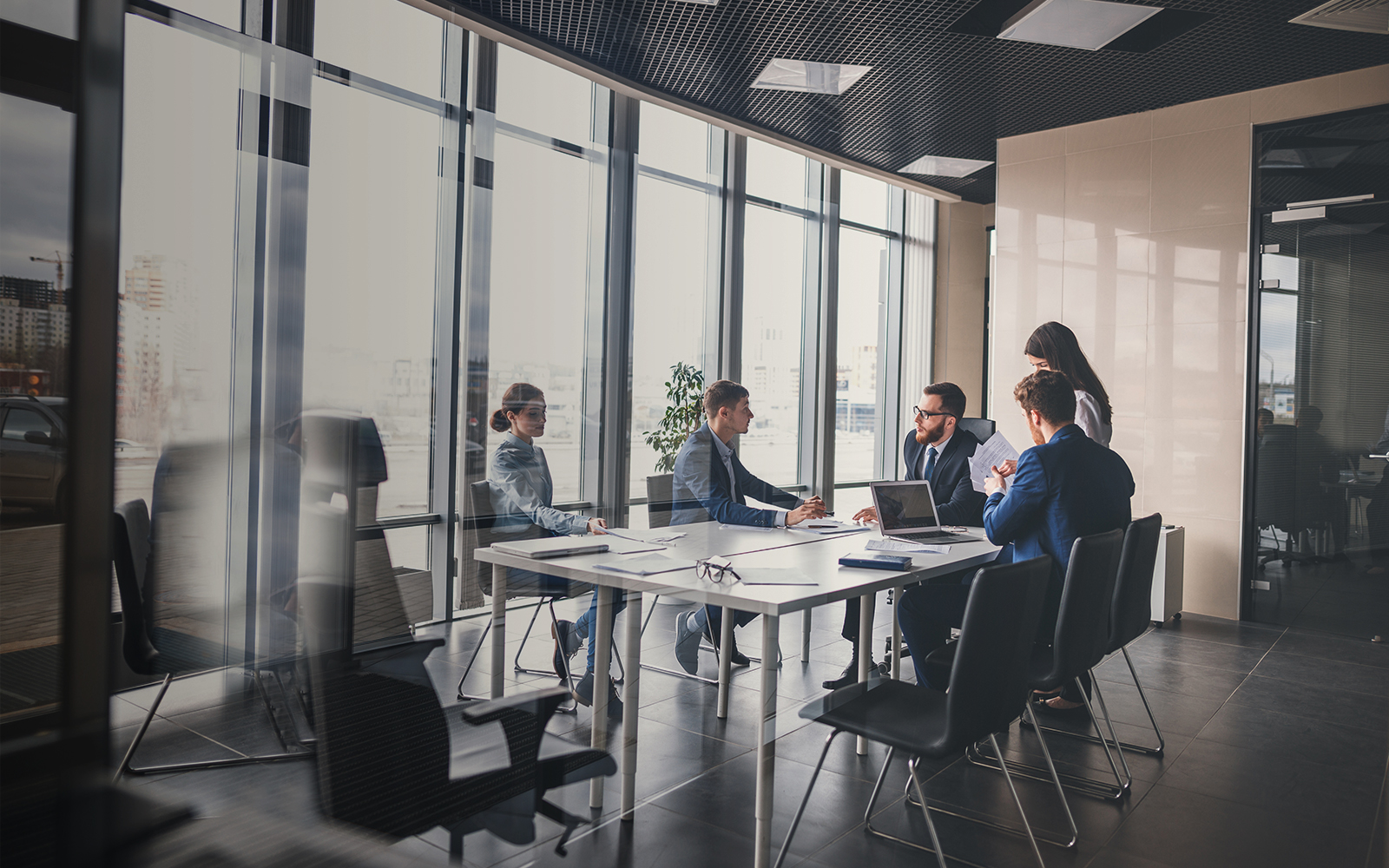 team meeting in a board room