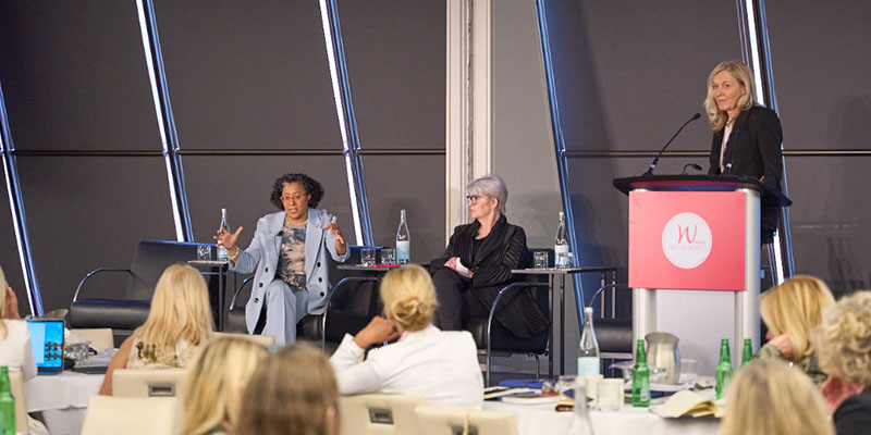 Women speaking at WGOB Summit 2022 