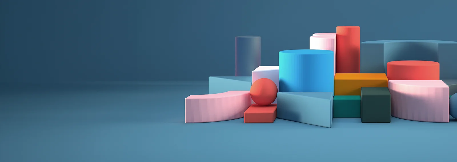 rendering of abstract colorful shapes
