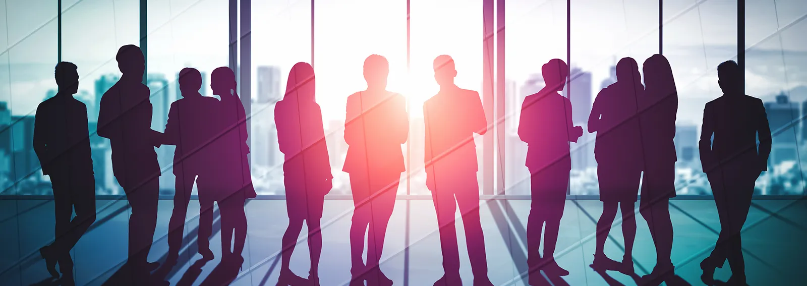 Silhouettes de gens d'affaires