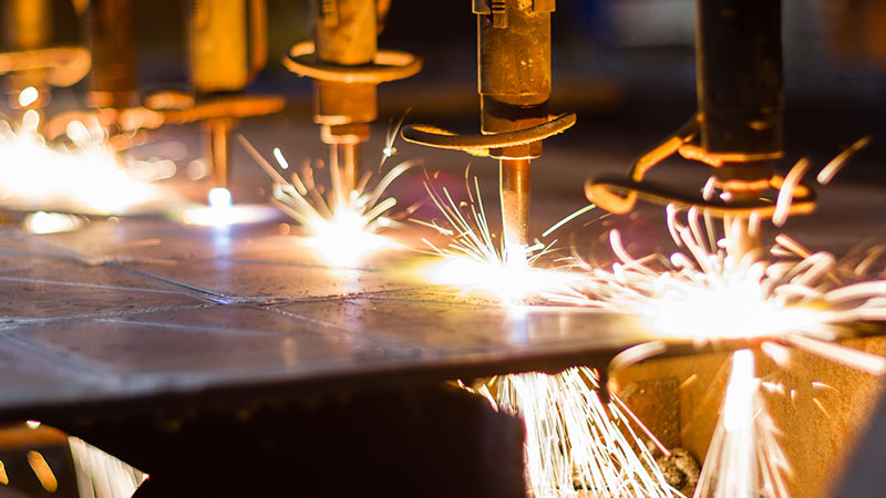 machinery in a manufacturing building