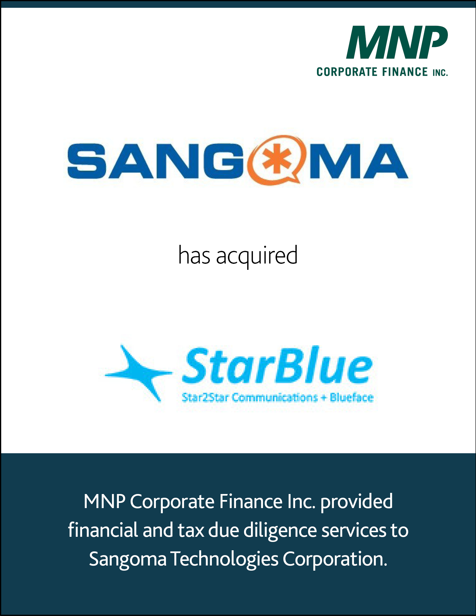 Sang Ma has acquired StarBlue