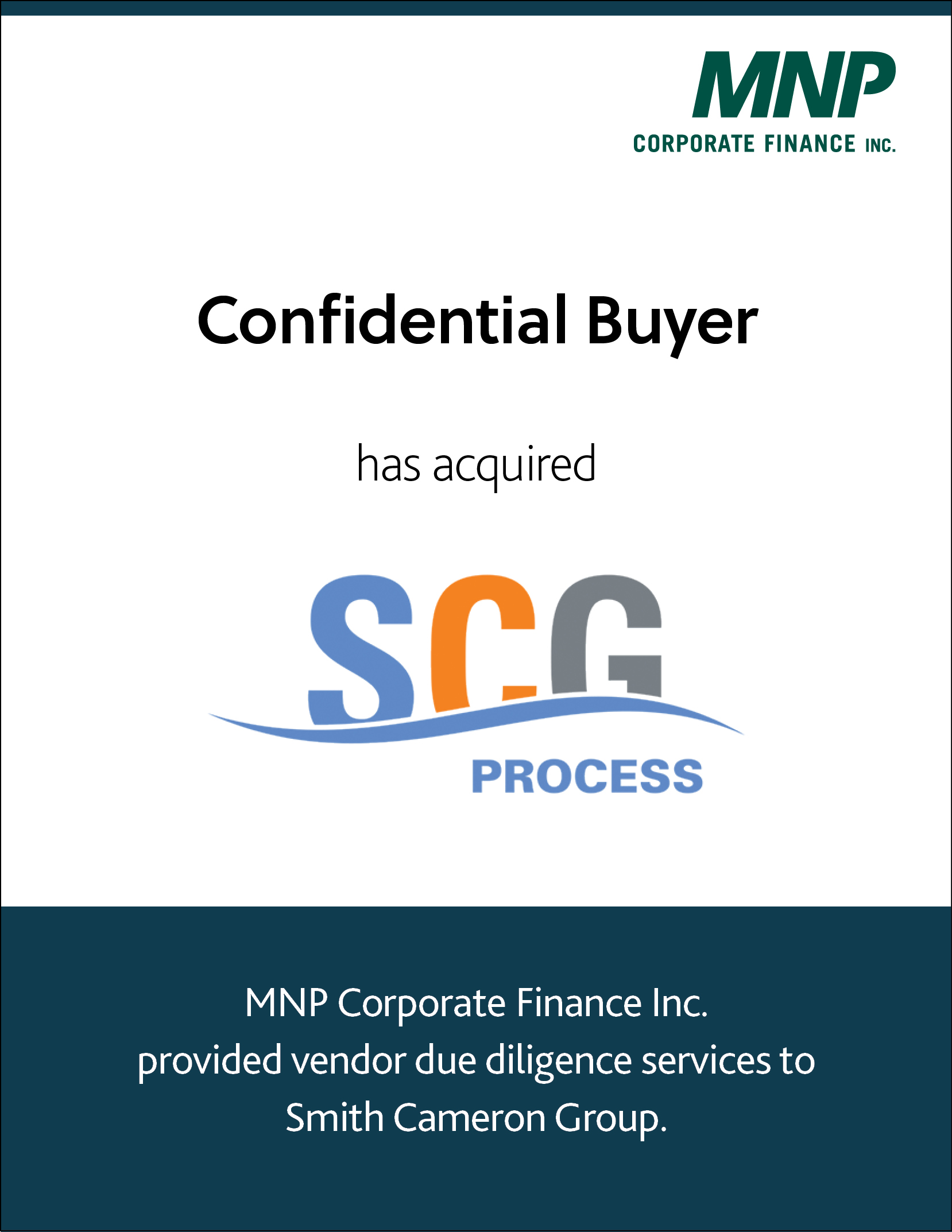 Confidential Buyer has acquired Smith Cameron Group