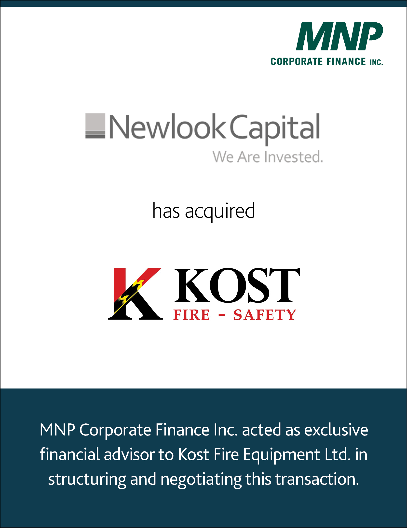 Newlook Capital and KOST logos.