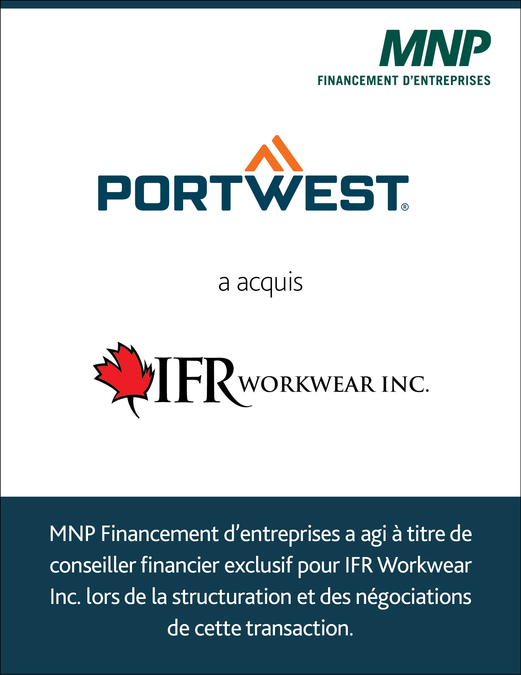 Portwest a acquis IFR Workwear inc.