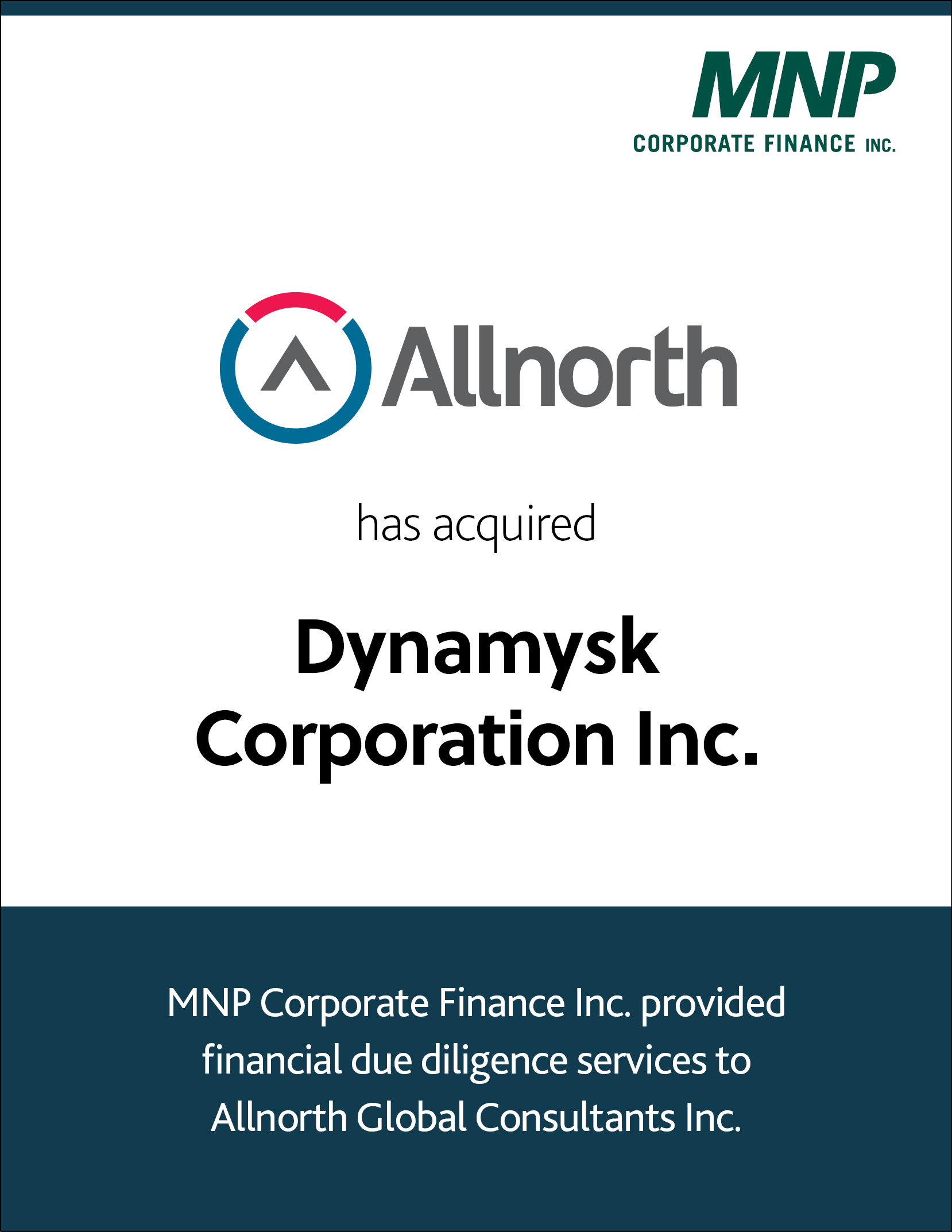 Allnorth has acquired Dynamysk Corporation Inc.