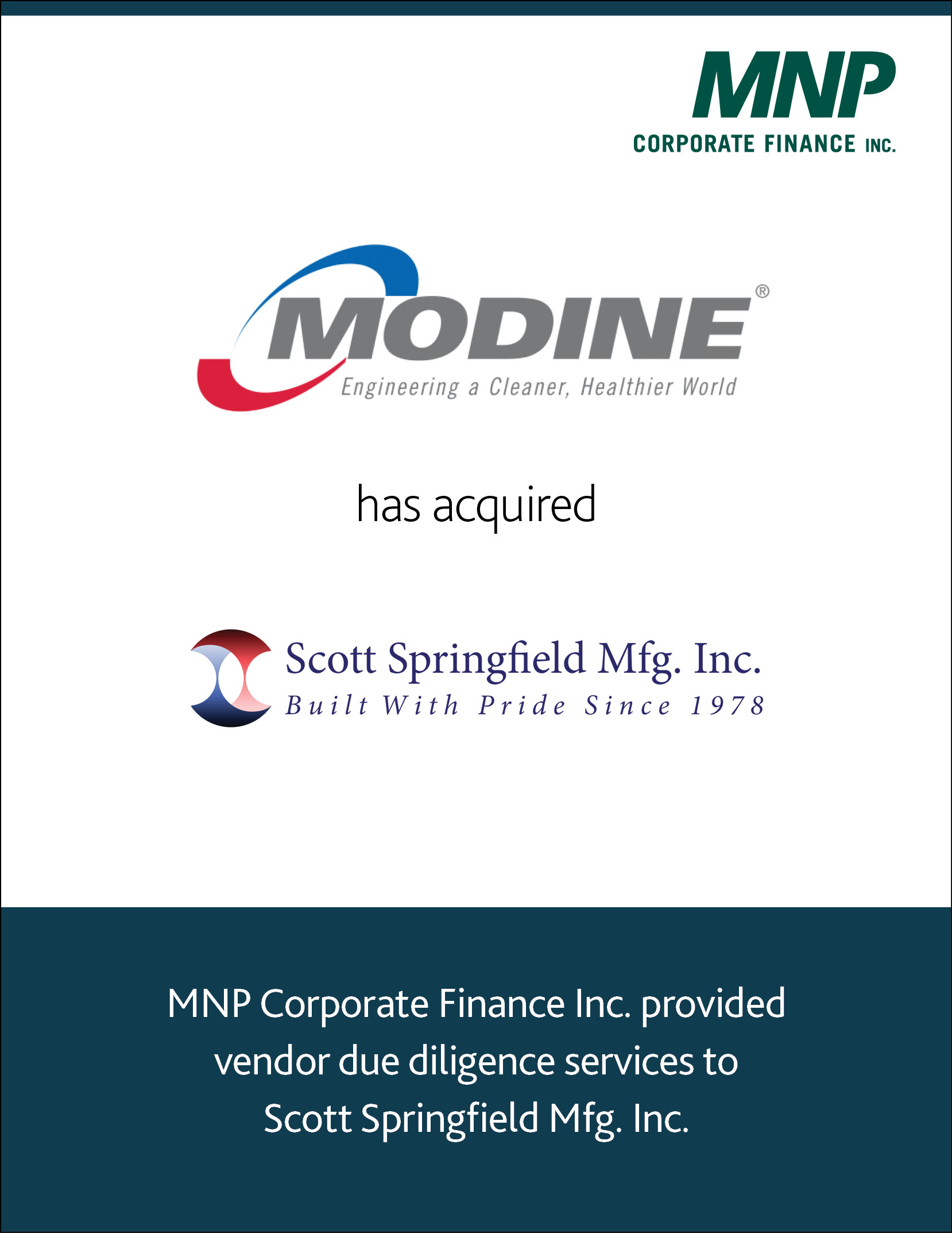 Modine Manufacturing Company Scott Springfield Mfg. Inc.