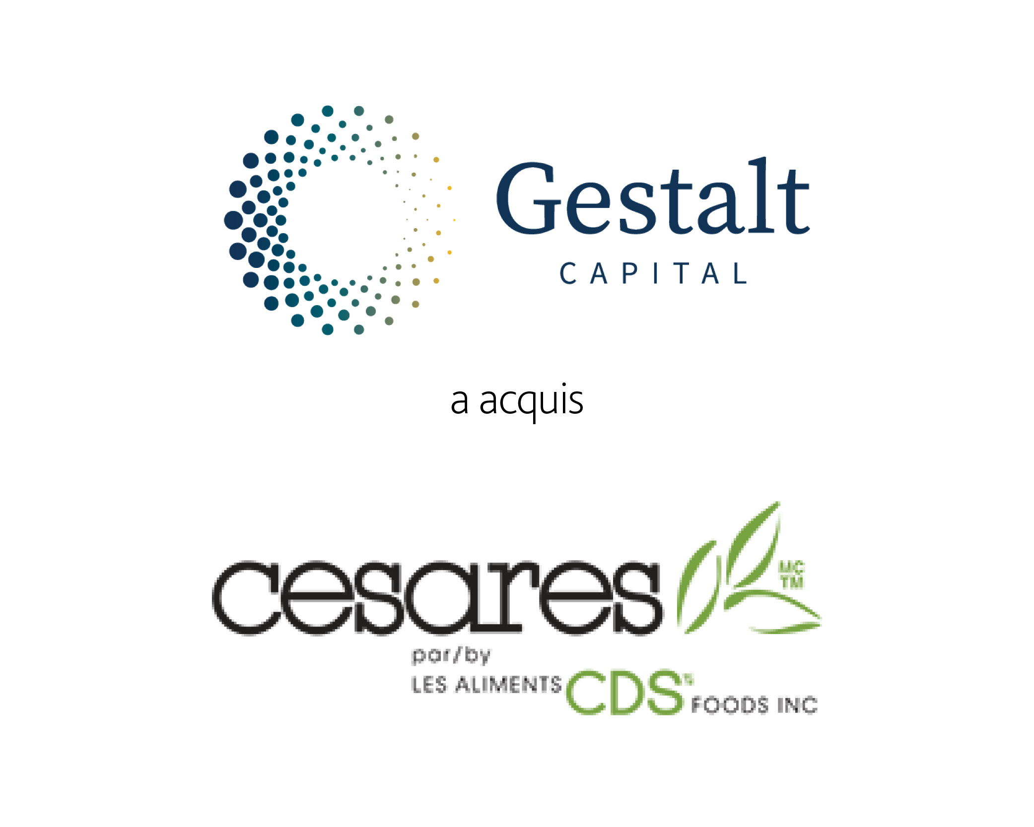 Gestalt Capital a acquis CDS Foods Inc.