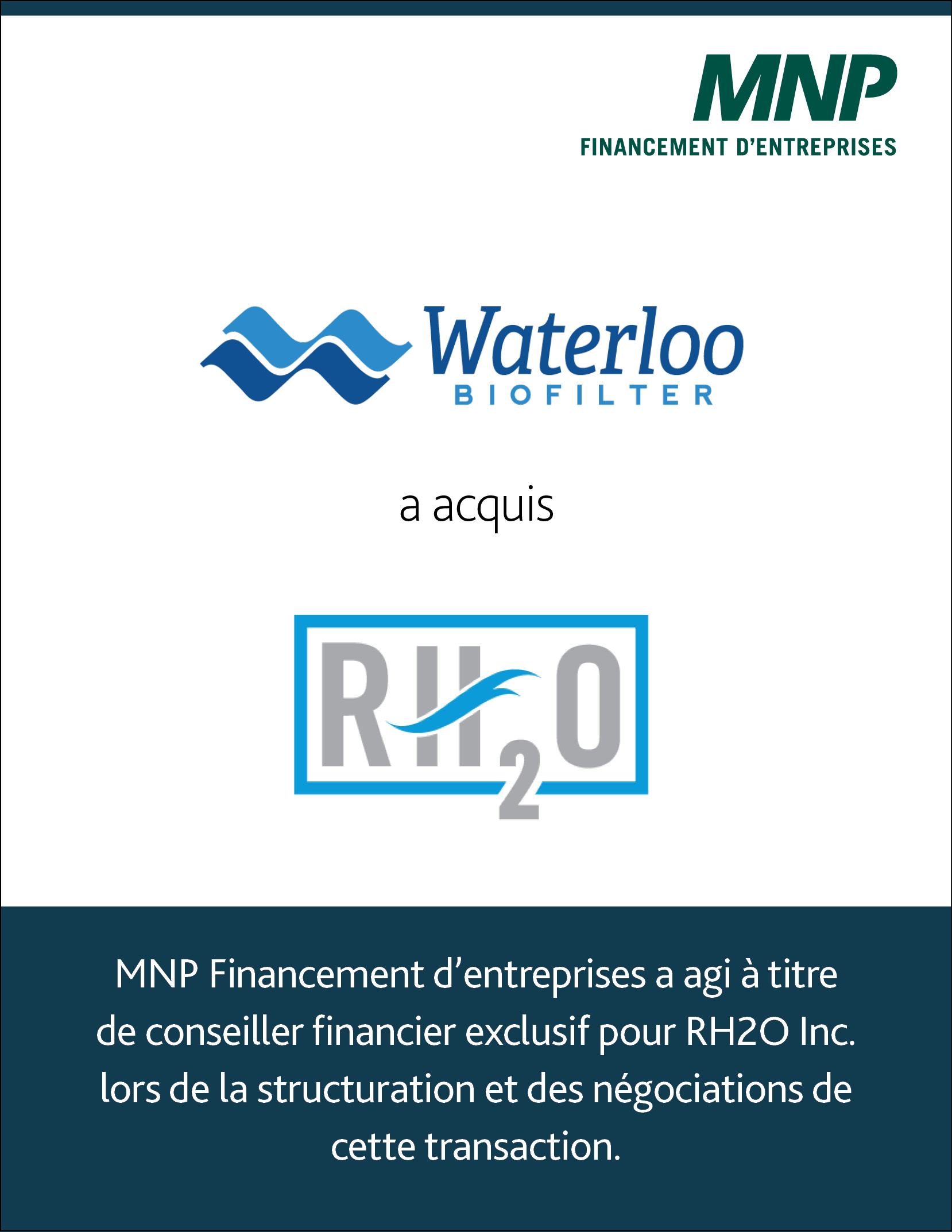 Waterloo Biofilter Systems Inc RH2O Inc