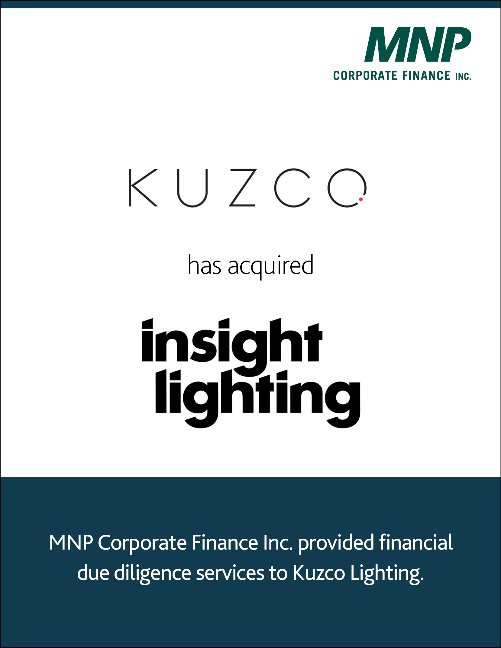Kuzco has acquired Insight Lighting