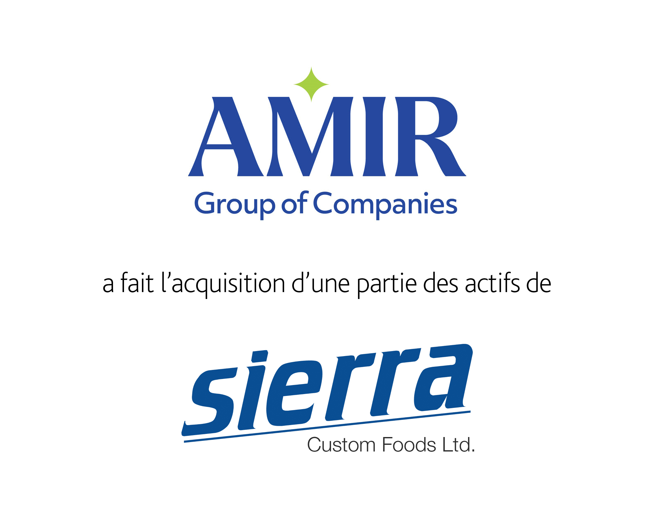 AMIR Quality Meats a acquis certains actifs de Sierra