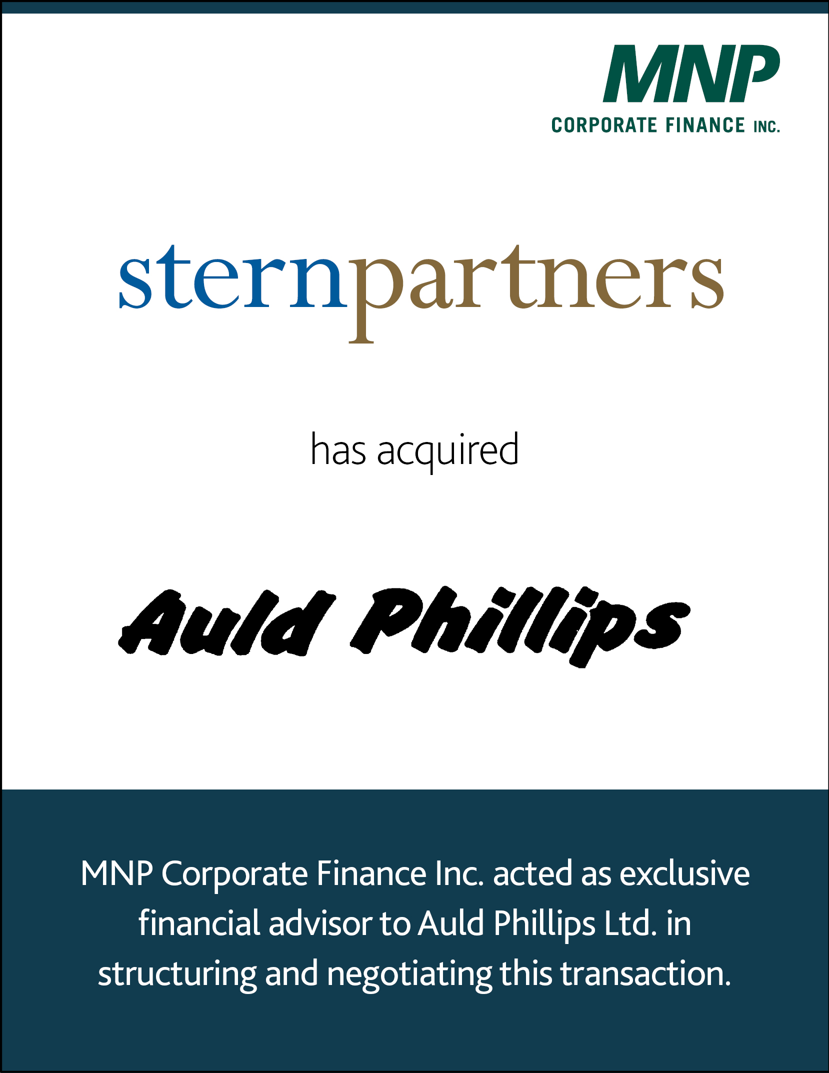 Stern Partners has acquired Auld Phillips 