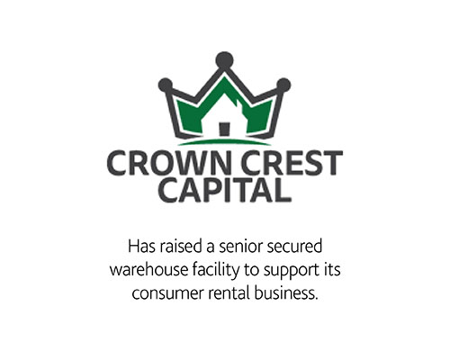 Crown Crest Capital Has raised a senior secured warehouse facility to support its consumer rental business