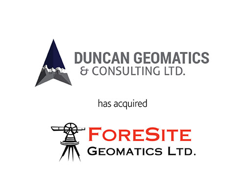 Duncan Geomatics & Consulting LTD has acquired Foresite Geomatics LTD
