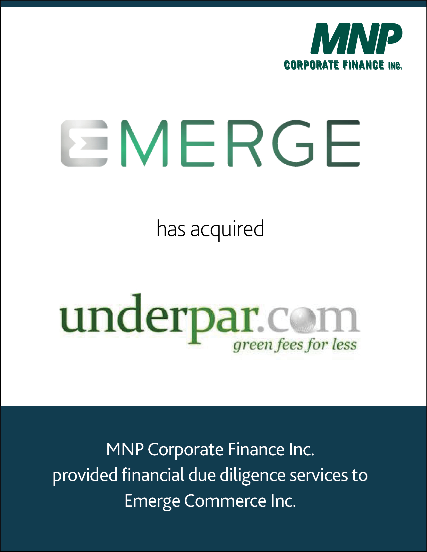Emerge has acquired underpar.com