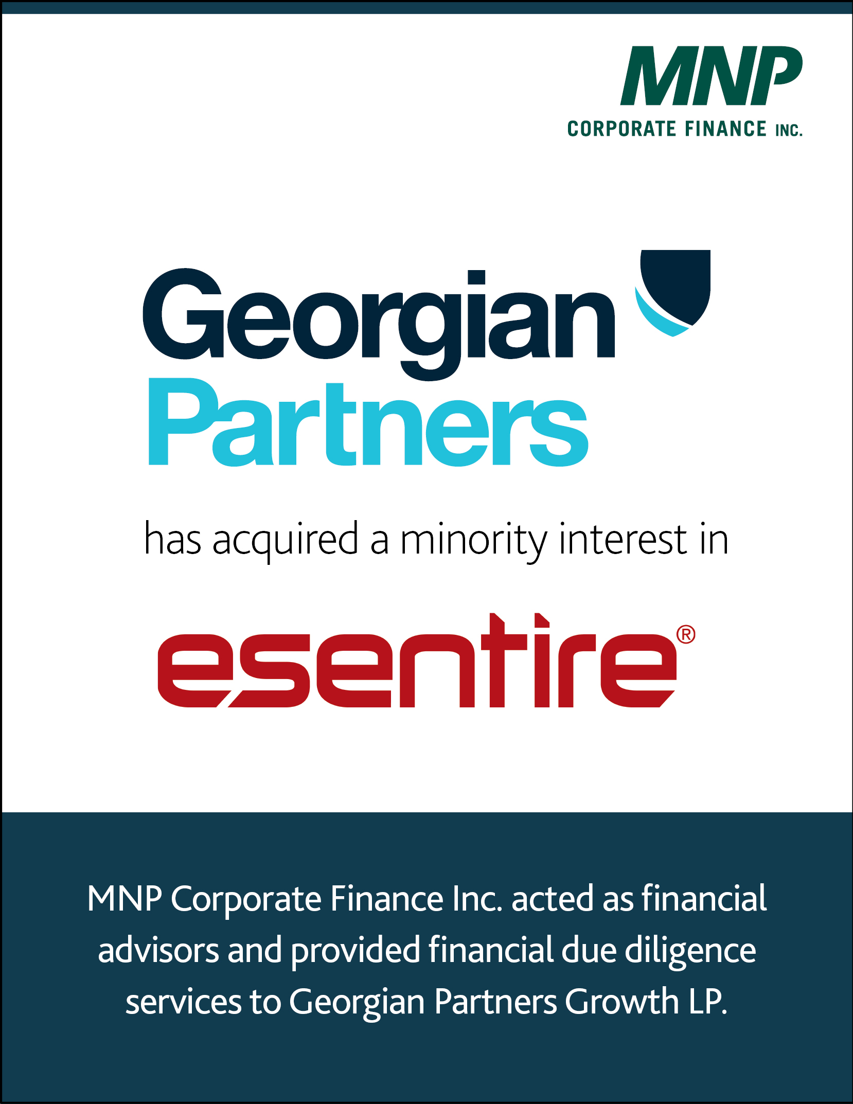 Georgian Partners has acquired a minority interest in Esentire