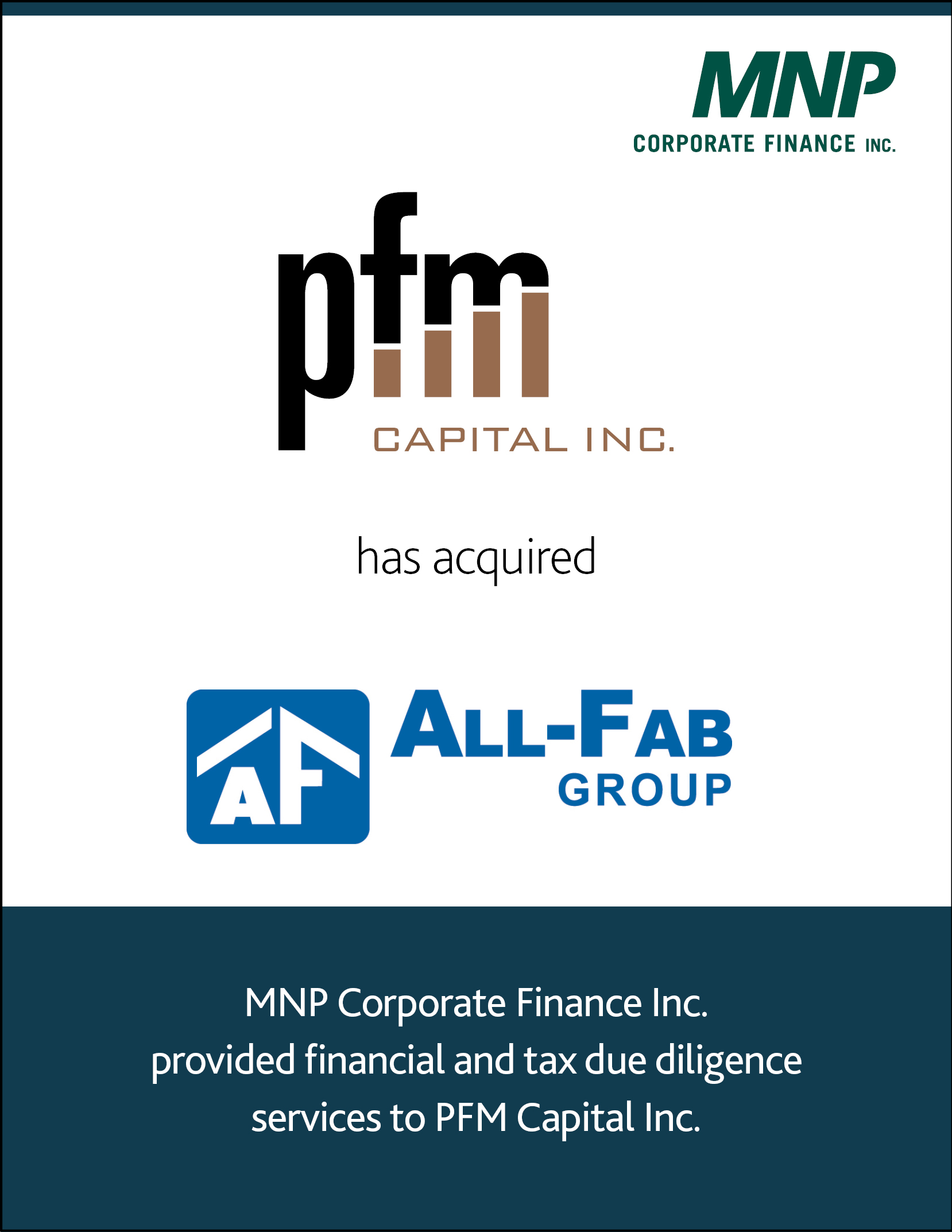 PFM Capital Inc.has acquired All-Fab Building Components Inc.