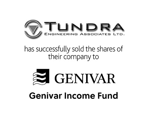 Tundra Engineering Associates Ltd has successfully sold the shares if their company to Genivar Income Fund 