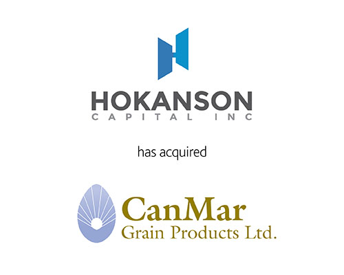 Hokanson Capital Inc. has acquired CanMar Grain Products Ltd.