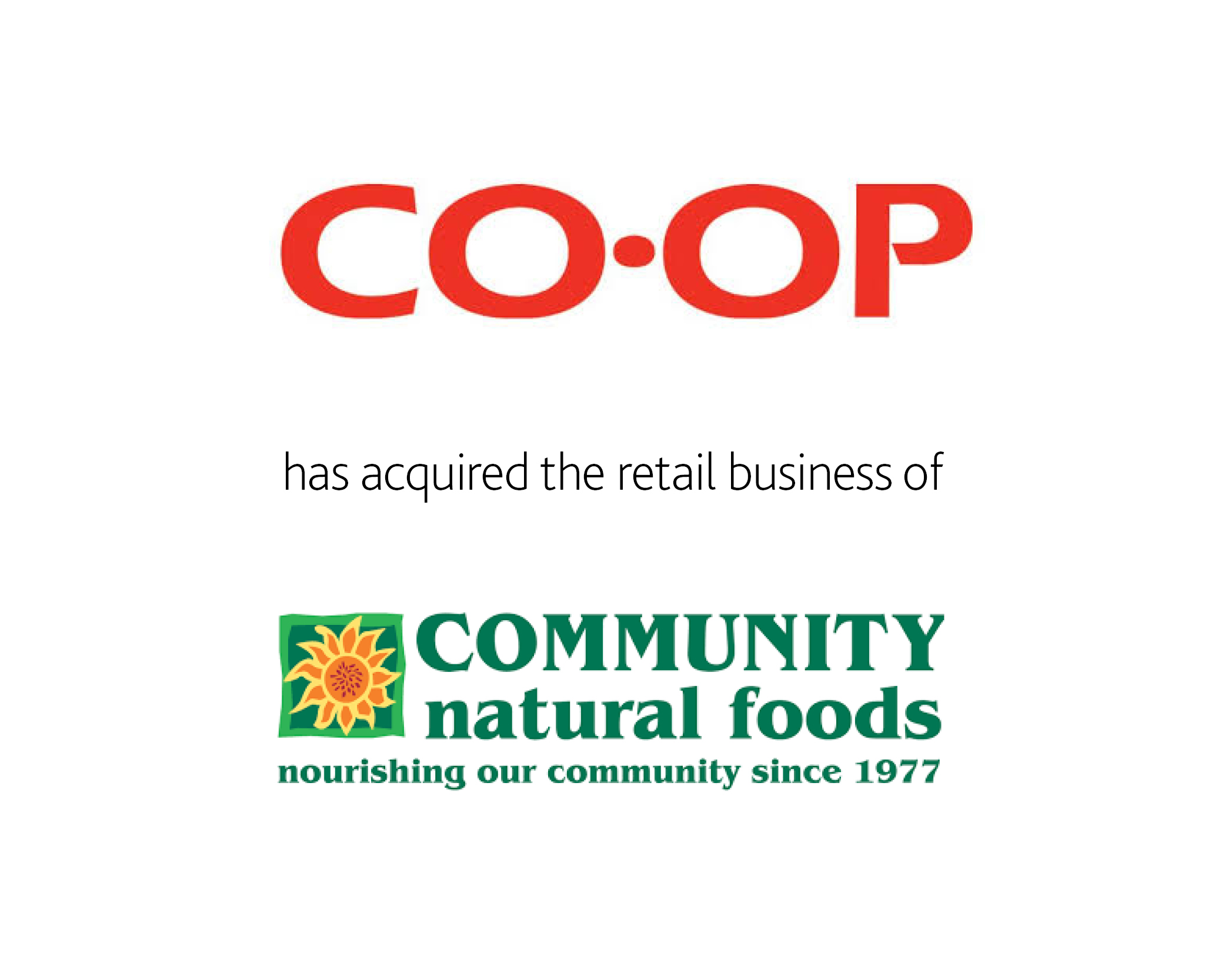 Co-op has acquired the retail business of Community Natural Foods 