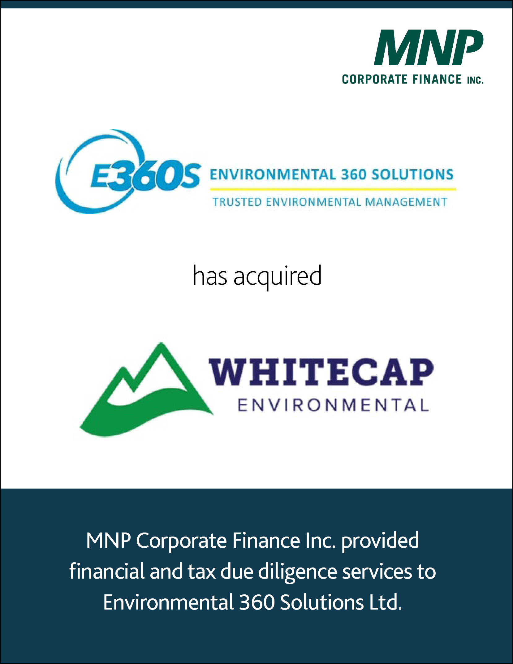 Environmental 360 solutions has acquired Whitecap Environmental